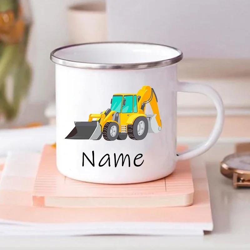 Personalized Mug for Kids Hot Chocolate Custom Car with Name Mug for Boys Kids Handle Mugs Birthday Party Favors Children's Gift