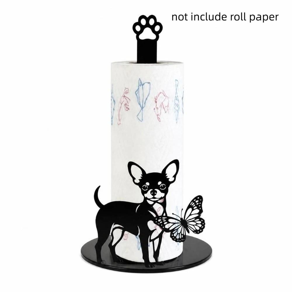 Cat Dog Christmas Tissue Holder Wooden Vertical Napkins Rack Tissue Storage Rack  Countertop