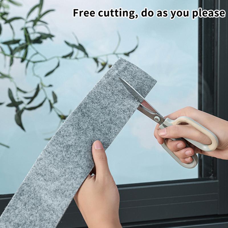 1 Rulou Autocolante din Fetru Autoadezive pentru Ferestre și Uși - Bandă Anti-Condens, -Padele din Fetru, Ușor de Instalat/Îndepărtat