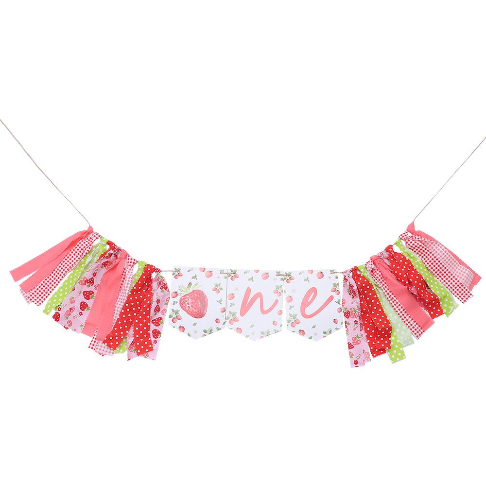 80 Zoll Erdbeer Hochstuhl Banner Rot Ein Geburtstagsparty Dekorationen Geburtstagsparty