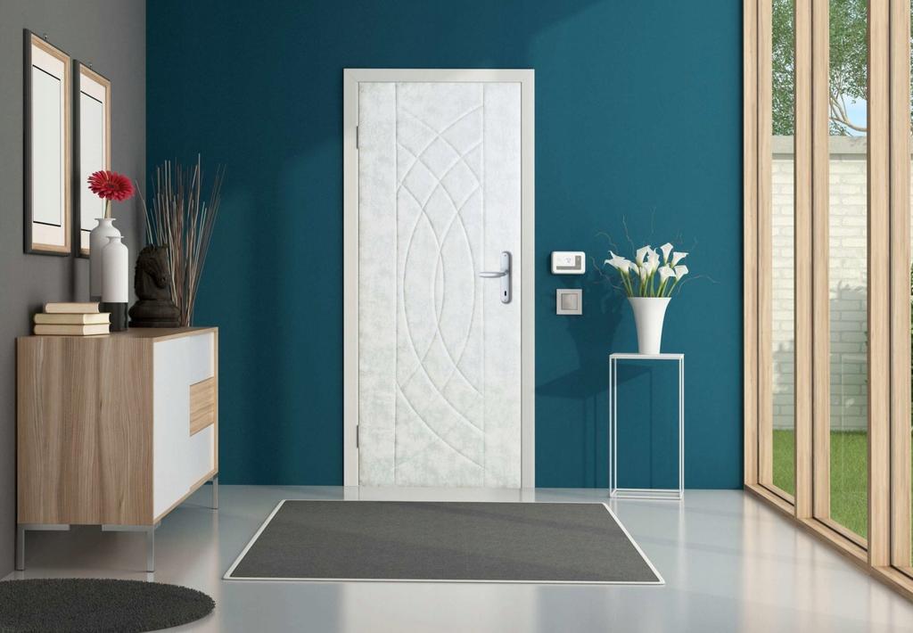 Tapicería de Puerta Elle 14 Gris Claro 95 Cm