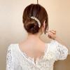 Haarkamm mit fünf Zinken im koreanischen Stil mit Strass und Perlen: Hochwertiger Brautschmuck & Haarnadel für Hochsteckfrisuren für Frauen
