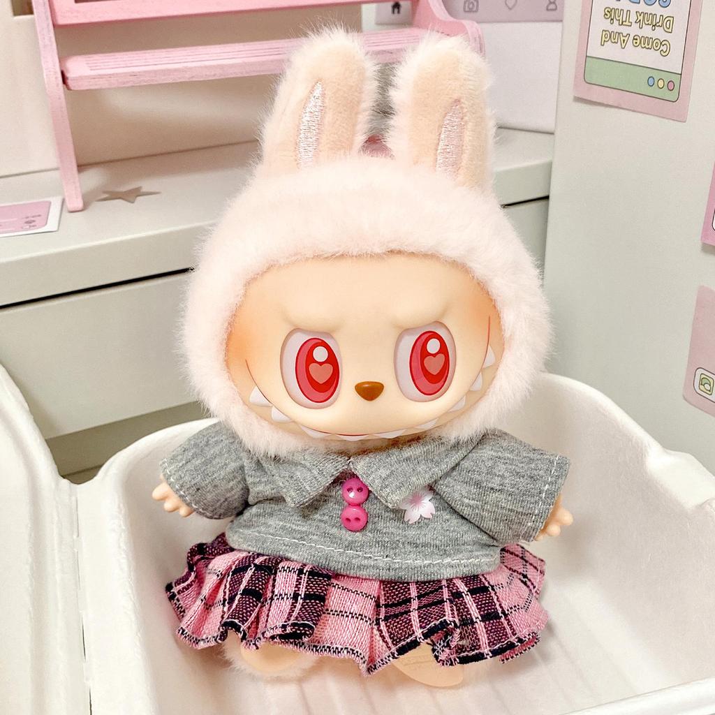 17cm Labubu Doll Clothing Set for 3.0 and First/Second Generation Sitting Party Blind Box Skirt