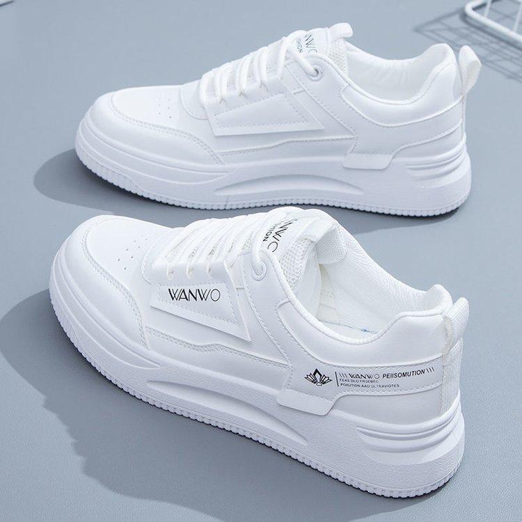 Ladies Casual Fresh Sneakers Trendy Outdoor Running Shoe Versatile Lace Up White Shoes Fashion Comfortable Women's Shoes Mujer
