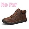 New Leather Basic Boots Outdoor Antiskid Man Casual Shoes Handmade Comfy Rubber Men Treking Footwear All-match Hiking Mens Boots