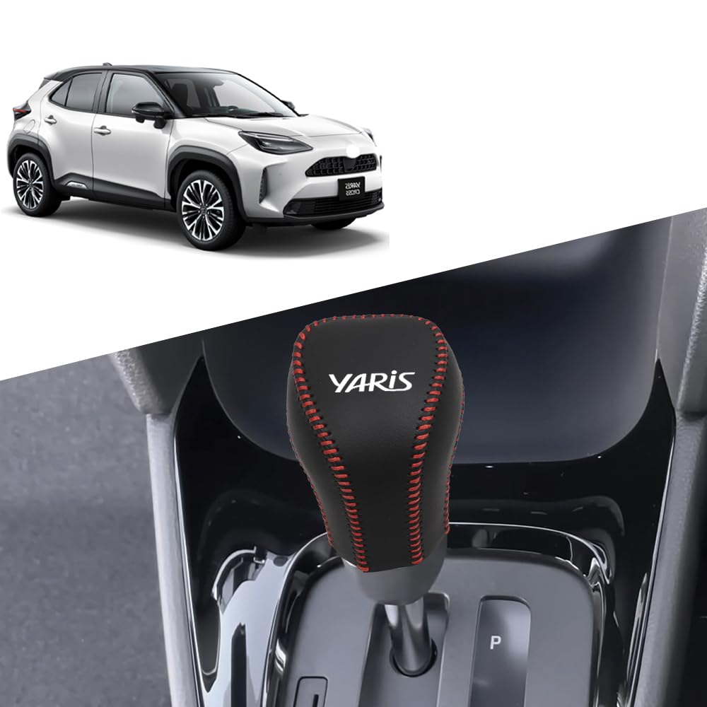 

For Yaris Cross / Yaris Hatchback Shifter Cover Improved Leather Stitching Shifter Cover Yaris Cross Accessories чёрный