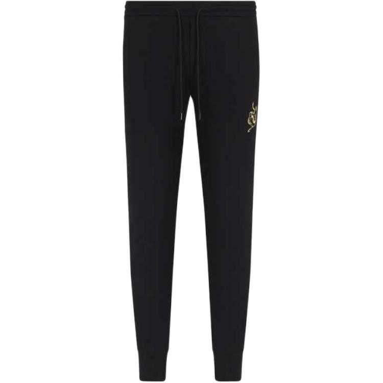 

Emporio Armani SS25 Snake Year Limited Edition Tapered Knit Joggers Men Joggers Black EM001701-AF10013-UC001 M