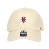 47 Brand Cap MLB Mini Logo Clean Up New York Mets Natural Cream Free Size