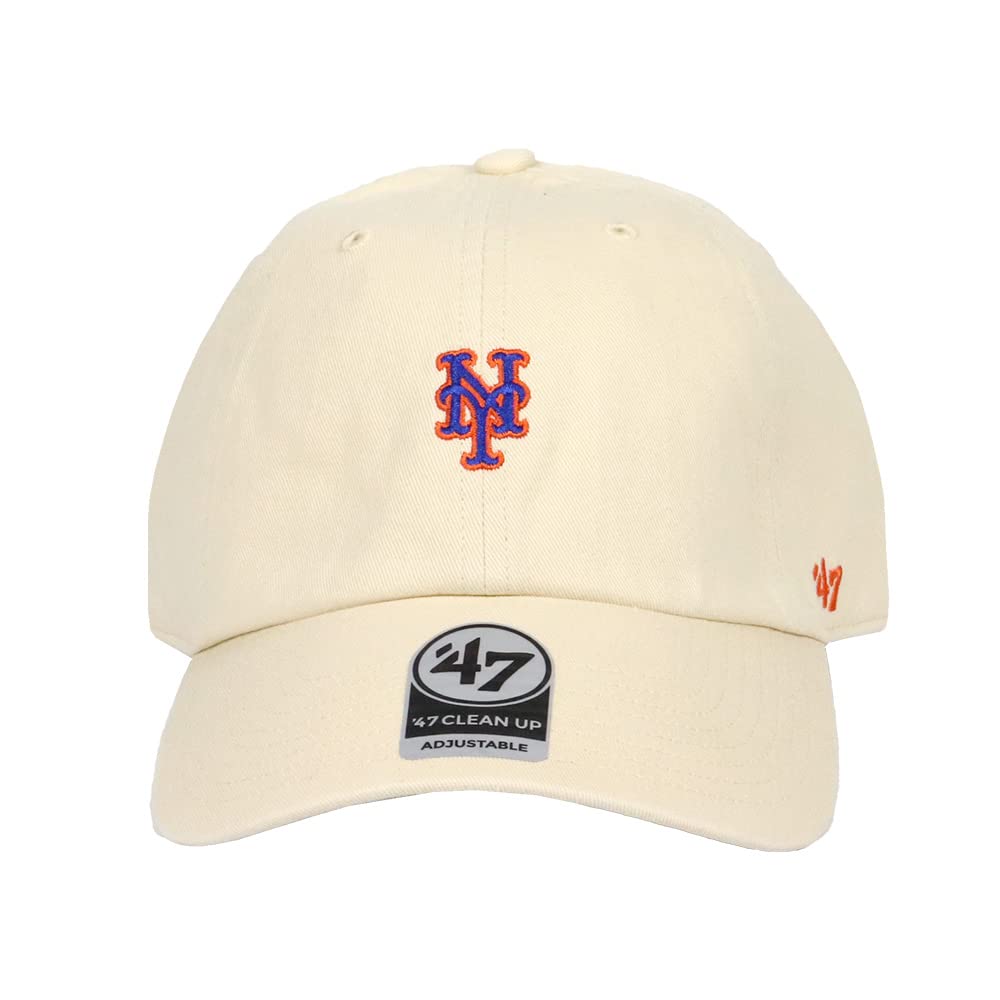 47 Brand Cap MLB Mini Logo Clean Up New York Mets Natural Cream Free Size