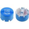 Push Switch Button, Engine Switch Cover, Car Engine One-Button Start Button Fitment for F30 G/F Disk Bottom with Start&Stop(Blue)