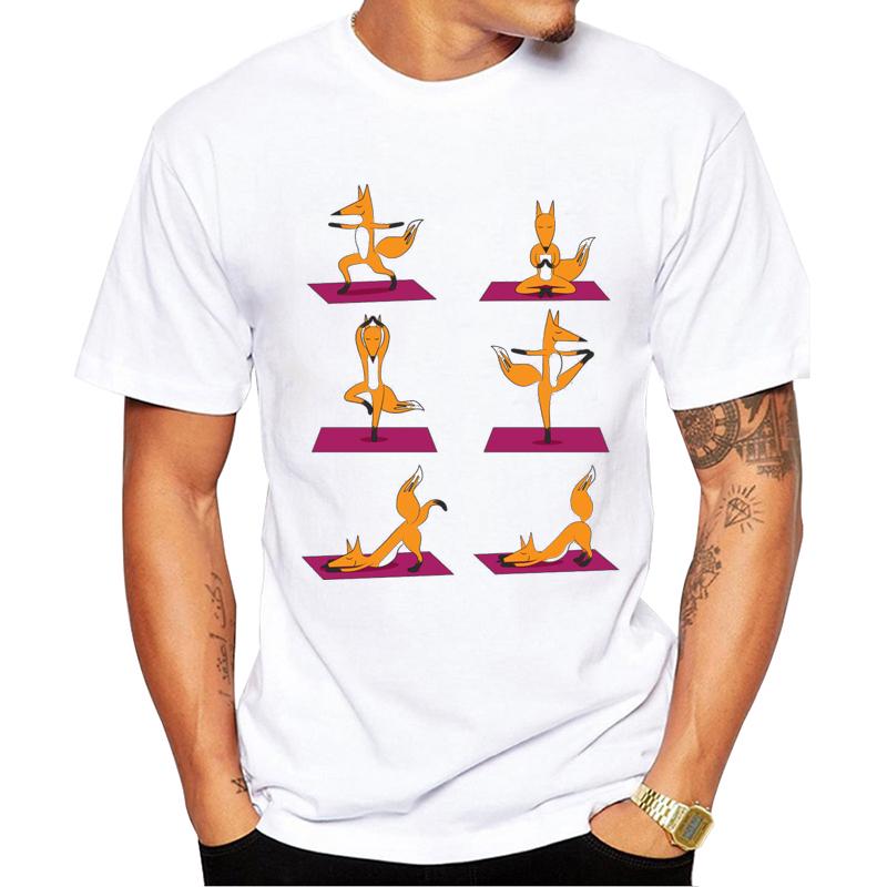 VagaryTees Neues Mode T-Shirt Herren Fuchs Tier T-Shirt fallende Blätter und Fuchs Grafik T-Shirt Unisex Streetwear Klassisches Hipster T-Shirt