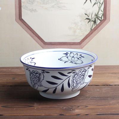 Abay White Porcelain Lotus Beef Noodle Bowls