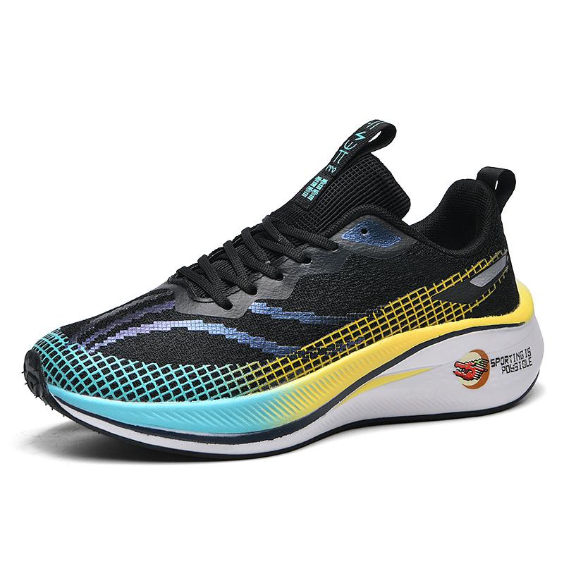 Men Running Shoes Breathable Laced Lightweight Sports Shoes Men Comfortable Outdoor Wear-resistant Anti-slip Casual Men's Shoes