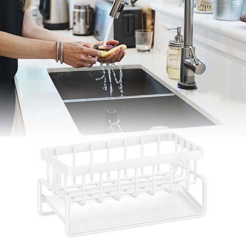  Sink Drain Rack Sponge Storage Rack Soap Drainer Draining Shelf Kitchen Utensils