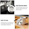 6 Pcs Stainless Steel Lid Cup Lids Office Protectors Coffee Tumbler Covers Round Drinks Mug
