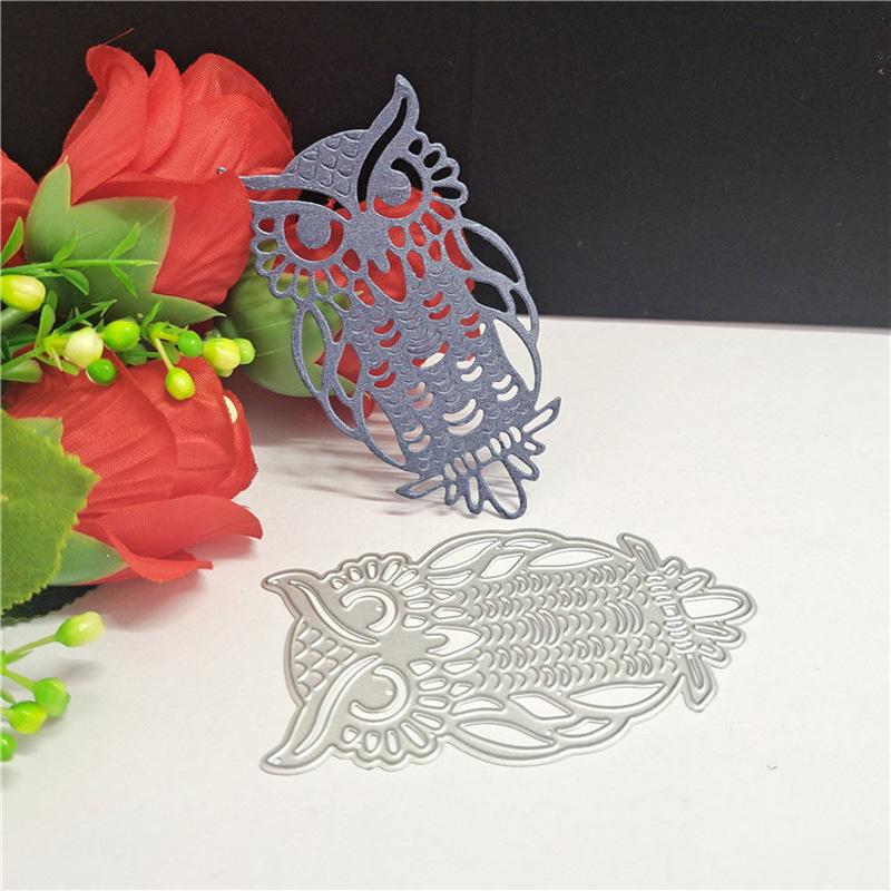Owl Animal Background Metal Cutting Dies Dots Frame Stencils Die Cut for DIY Scrapbooking Embossing