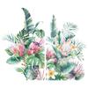 2pcs Wall Stickers Self-adhesive Tropical Leaves Flowers Bedroom Living Room Decoration Wall Paper