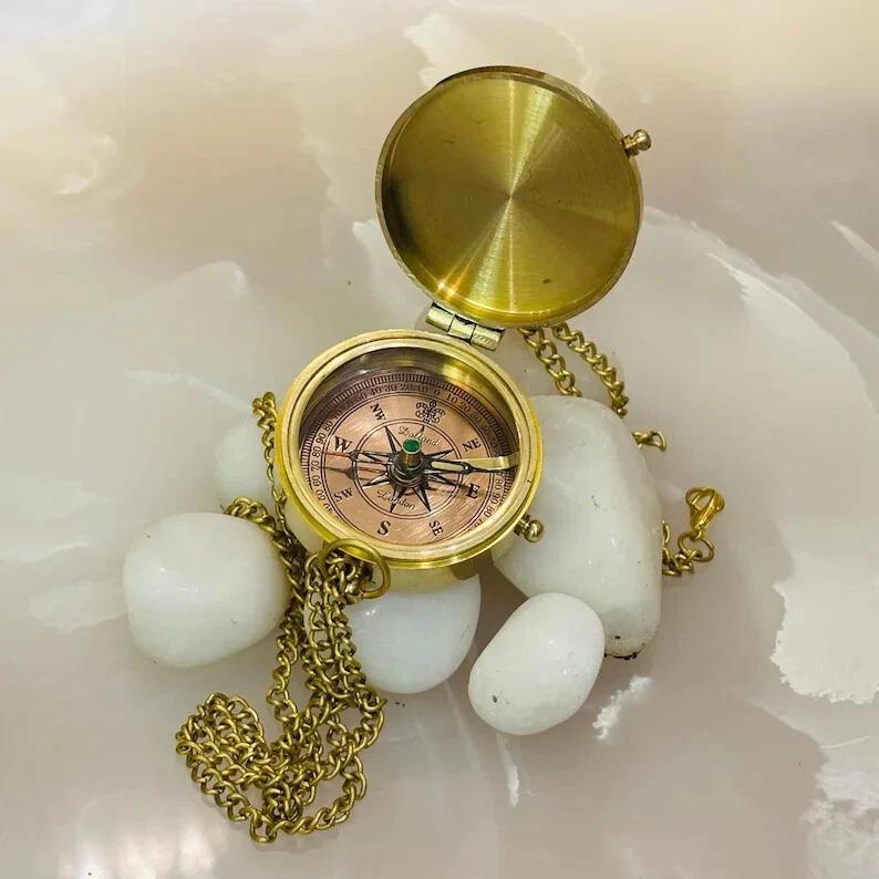 Handmade Brass Military Compass from World War Pocket Compass