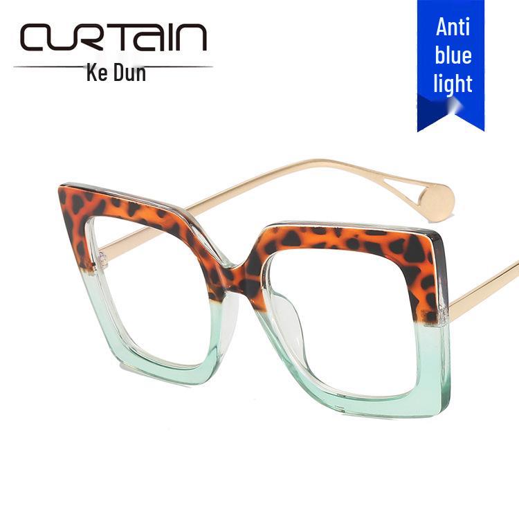Kedun 2022 Fashion Square Blue Light Blocking Glasses – Stylish European-American Large Frame.