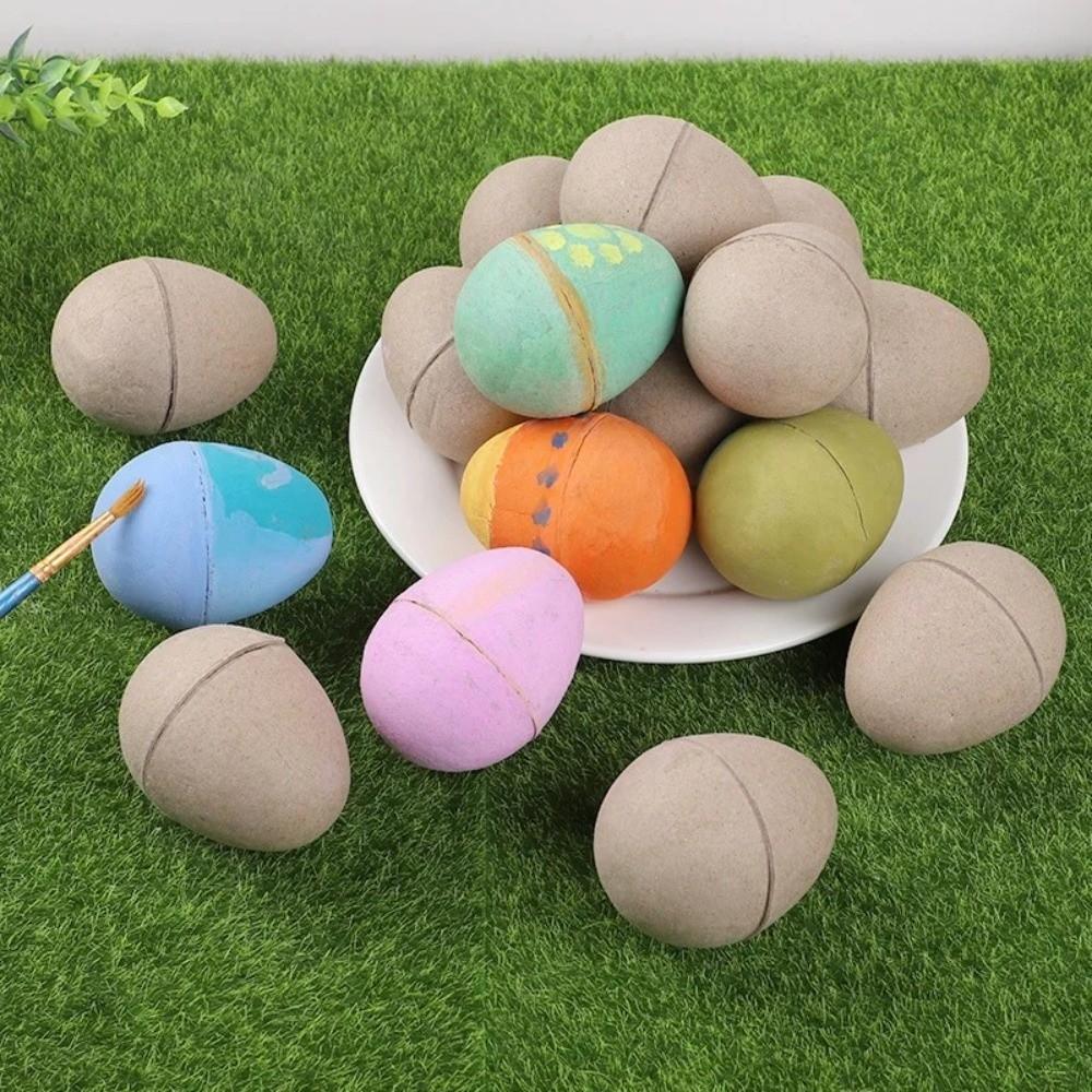Unpainted Craft Painted Easter Eggs Adorable Paper Pulp Egg  Family Bonding Activity