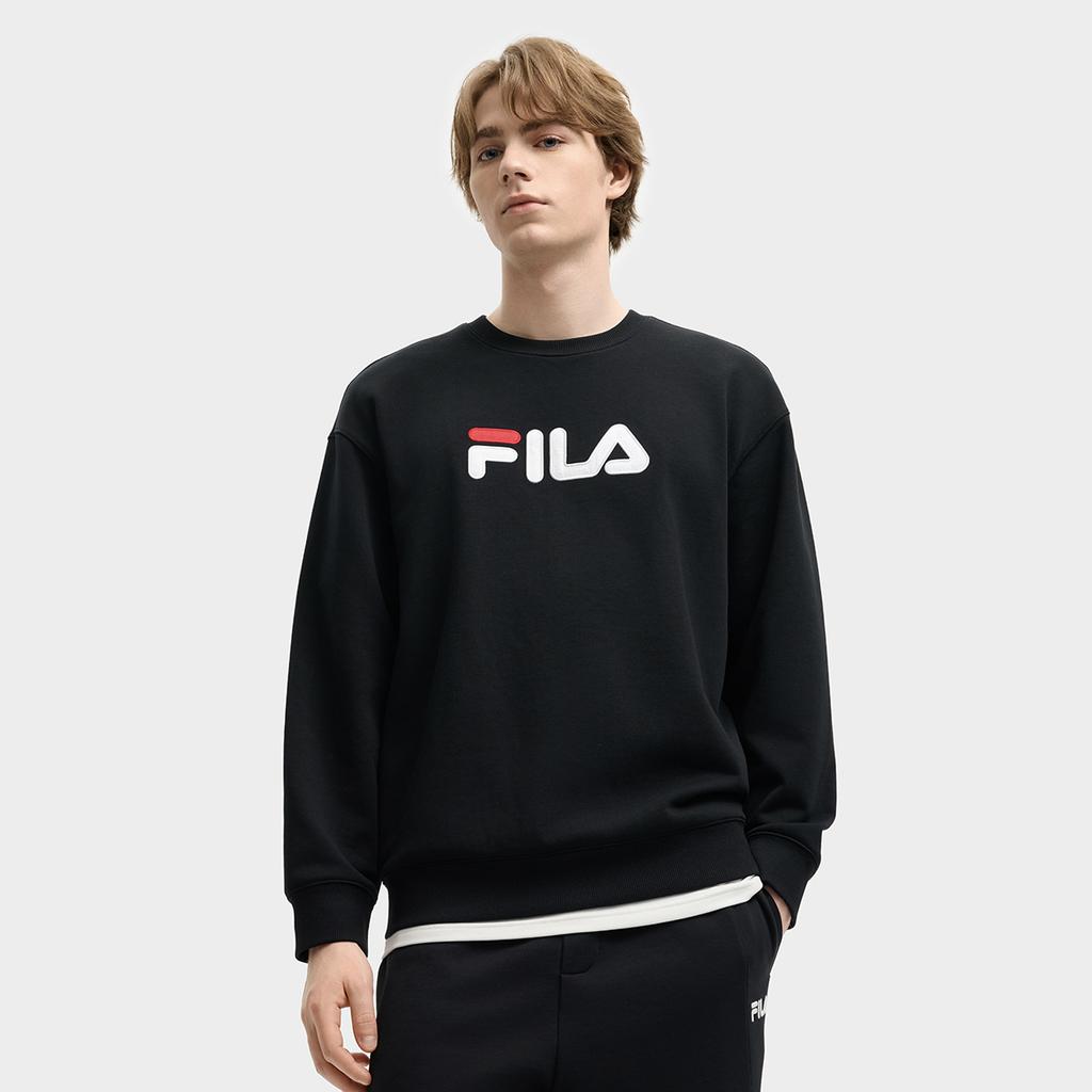 New FILA ORIGINALE Sweatshirt Unisex Jet Black BK F51U539205FBK