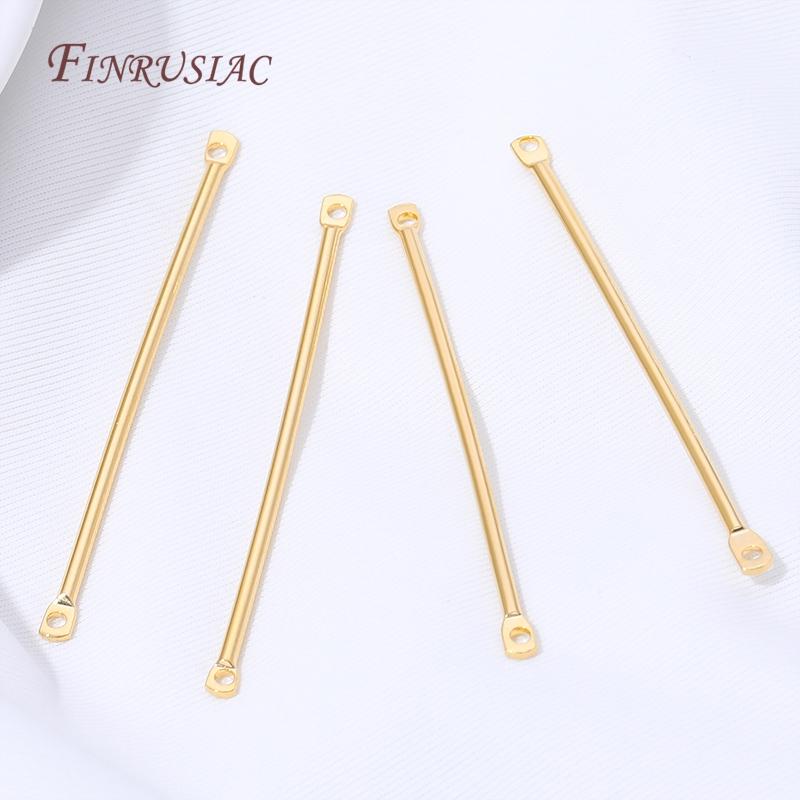 10/20Pcs 18K Gold Plated Double-hole Connector Bar,Jewelry Making Link Bar,DIY Earrings&Necklaces Accessories