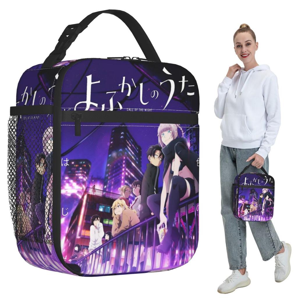 Anime Call Of The Night Insulated Lunch Bag for Kids School Cooler Thermal Food Box Tote Portable Lunch Boxes Container