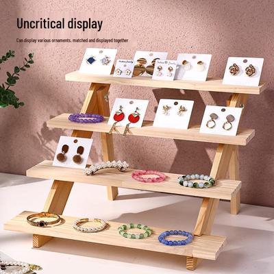 Wooden Ladder Card Holder & Jewelry Display Rack