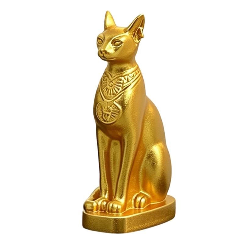 3,74 Zoll hohe ägyptische Katzen-Göttin Bastet Statue, Bastet Figur Ornament des Alten Ägypten Sammlerstücke Heimdekorationen