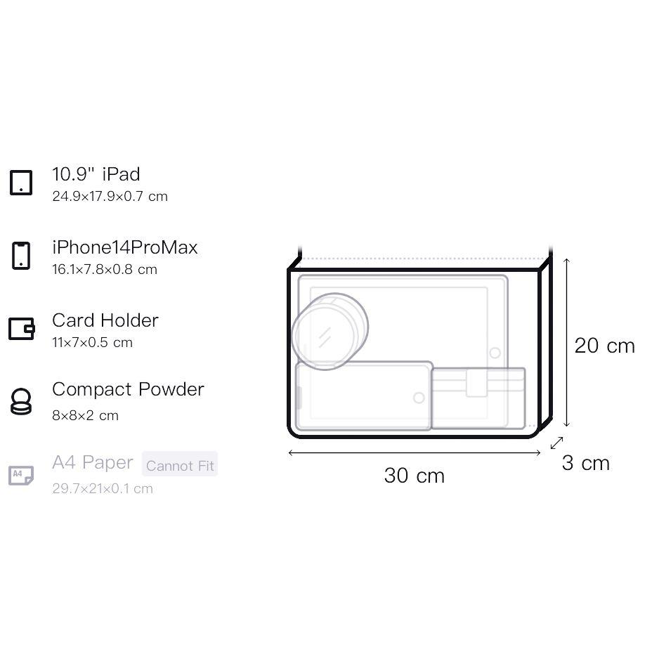 Fendi Monogram Logo Flat Leather Clutch Large Men clutch Brown 7N0126-AJJ8-F1HRH