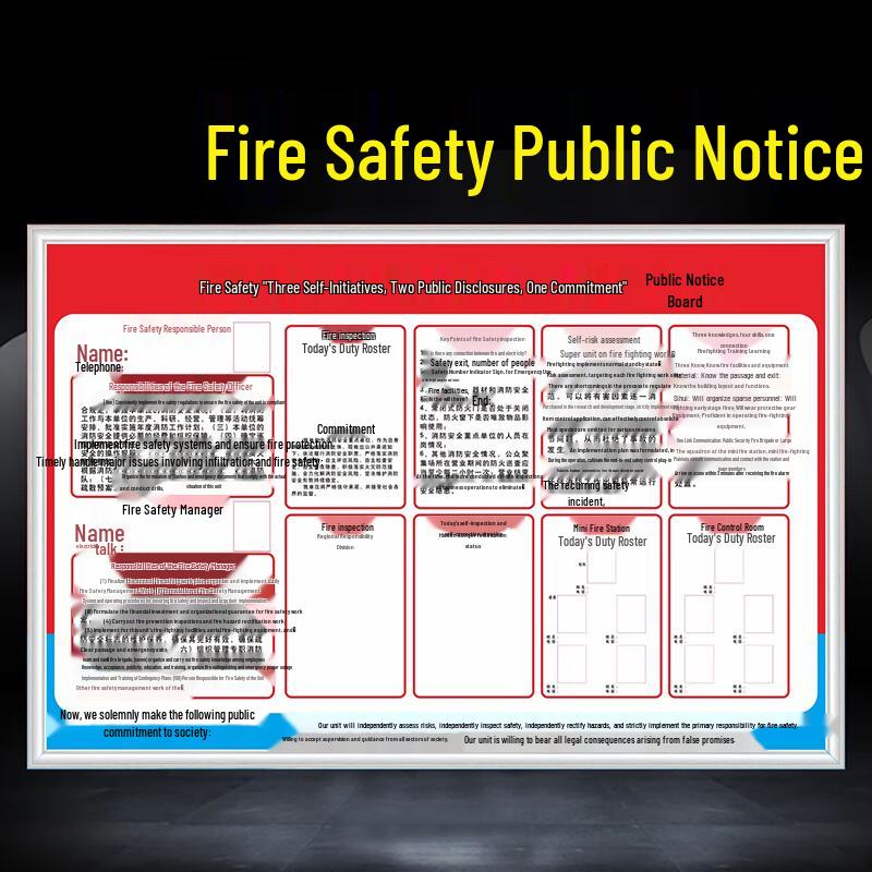Fire Safety Compliance Display Board