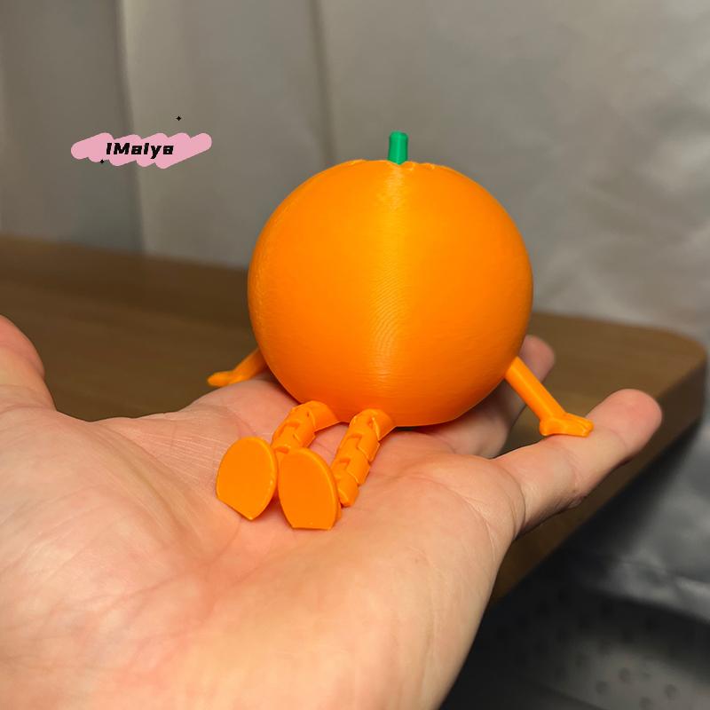 M-3D Printed Fruit And Vegetable Figurines With Movable Joints Lemon Banana Design Ornaments Desk Decorations Home Decor