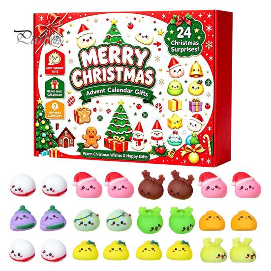 Christmas Traditions for Family Fun 2026 Dumplings Advent Calendar with 24 Mini Bun Squeeze Interactive Countdown Activity December Toys, Festive Box,