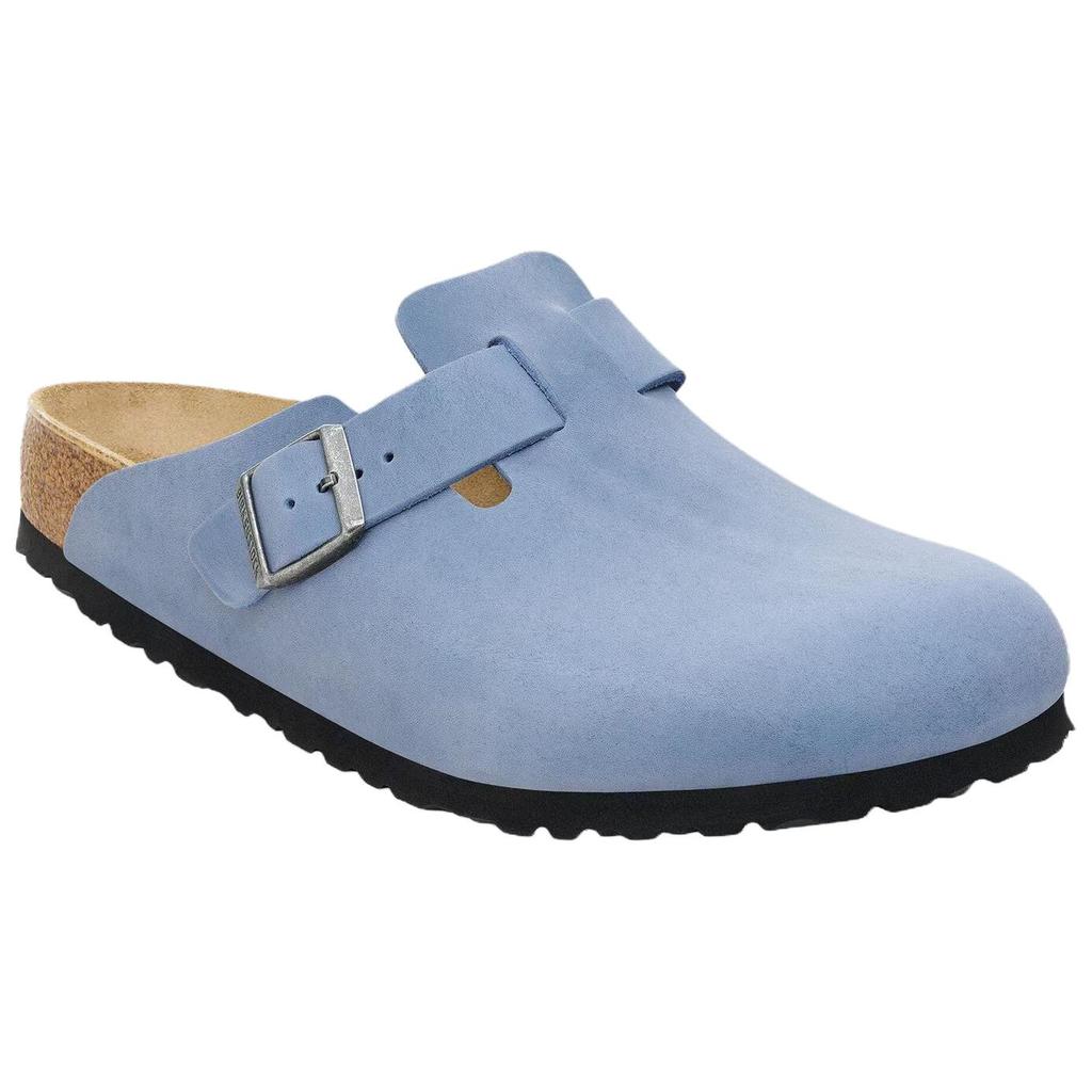 Birkenstock Boston Fashion Slip-On Breathable Shoes EVA Anti-Wear Closed-Toe Slippers Unisex Slippers Blue 1028225