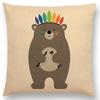 Latest Cartoon Animals Interesting Deer Panda Sheep Bulldog Chameleon Colourful Cushion Cover Car Sofa Throw Pillow Case