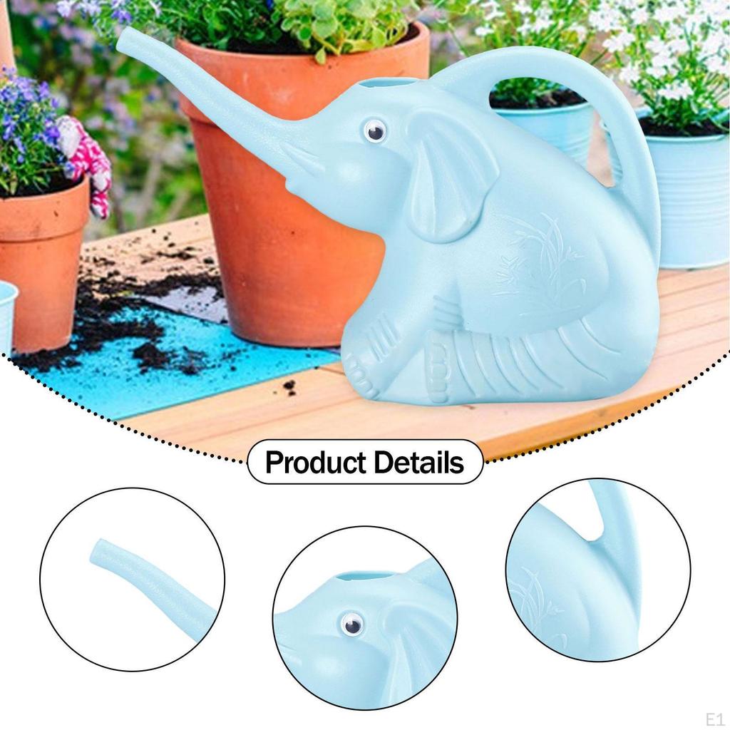 Elefant Gießkanne Garten Wasser Langer Ausguss 1500ml Tragbarer Griff Gartenwerkzeug Topf
