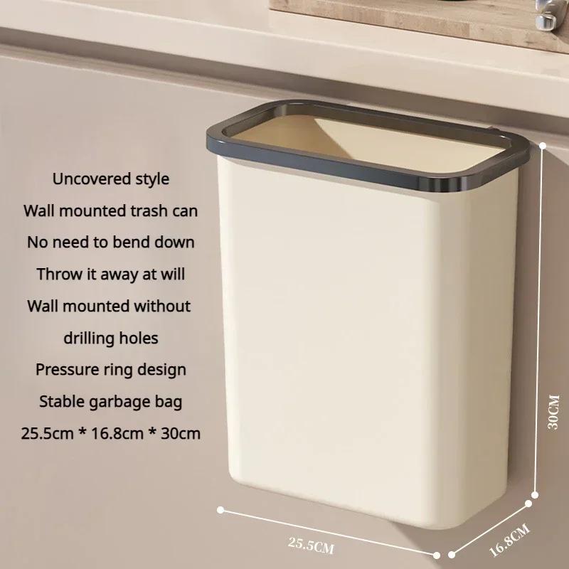 

Fashionable Household Garbage Bin Hanging Garbage Bin Large Capacity Garbage Bin Square Garbage Bin Convenient Clamshell Cover