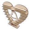 Wooden Chocolate Stand Heart Shaped Eco Friendly Easy Assembly Durable Reusable Mini Cake Stand for Party Wedding