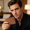 Herren Bifold Geldbörse Minimalistische Taschen-Kurzgeldbörse mit Reißverschluss-Münzfach Kartenhalter Geldbörse für Arbeit Reisen