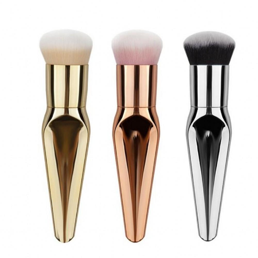 Buy Silver Metal Makeup Brush Fish Tail Elegant Silver Multi