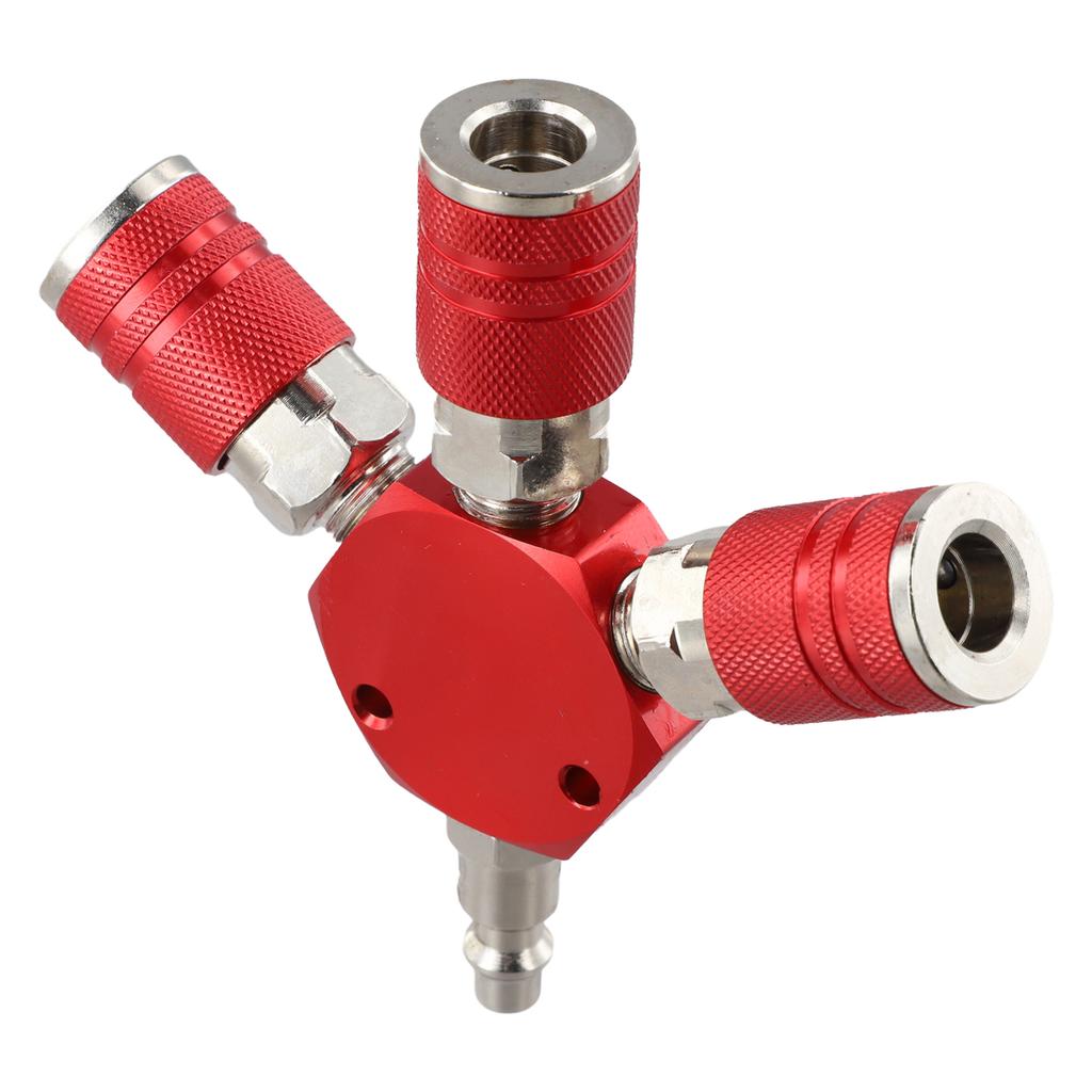 Pneumatic Couplers 3-Way Splitter For Air Tools 1 4 Inch NPT Hex Style Longer Life For M D I M Connectors 1 4 Inch Air Connector