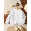 European Sizes Kids' Sweatshirt with Cute and Fashionable Cartoon Bellflower Print, Soft and Comfortable Crewneck Sweatshirt for Casual Daily Wear