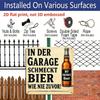 2D Flat, 1pc, Vintage Metal Sign, Decorative Plaques and Ornaments, Garage Beer Theme, Humorous Tips, Decor for Men's Garages, Basements, Home Bars