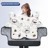 Fleece-Lined Waterproof Winter Windshield for Electric Motorcycles with Cartoon Design