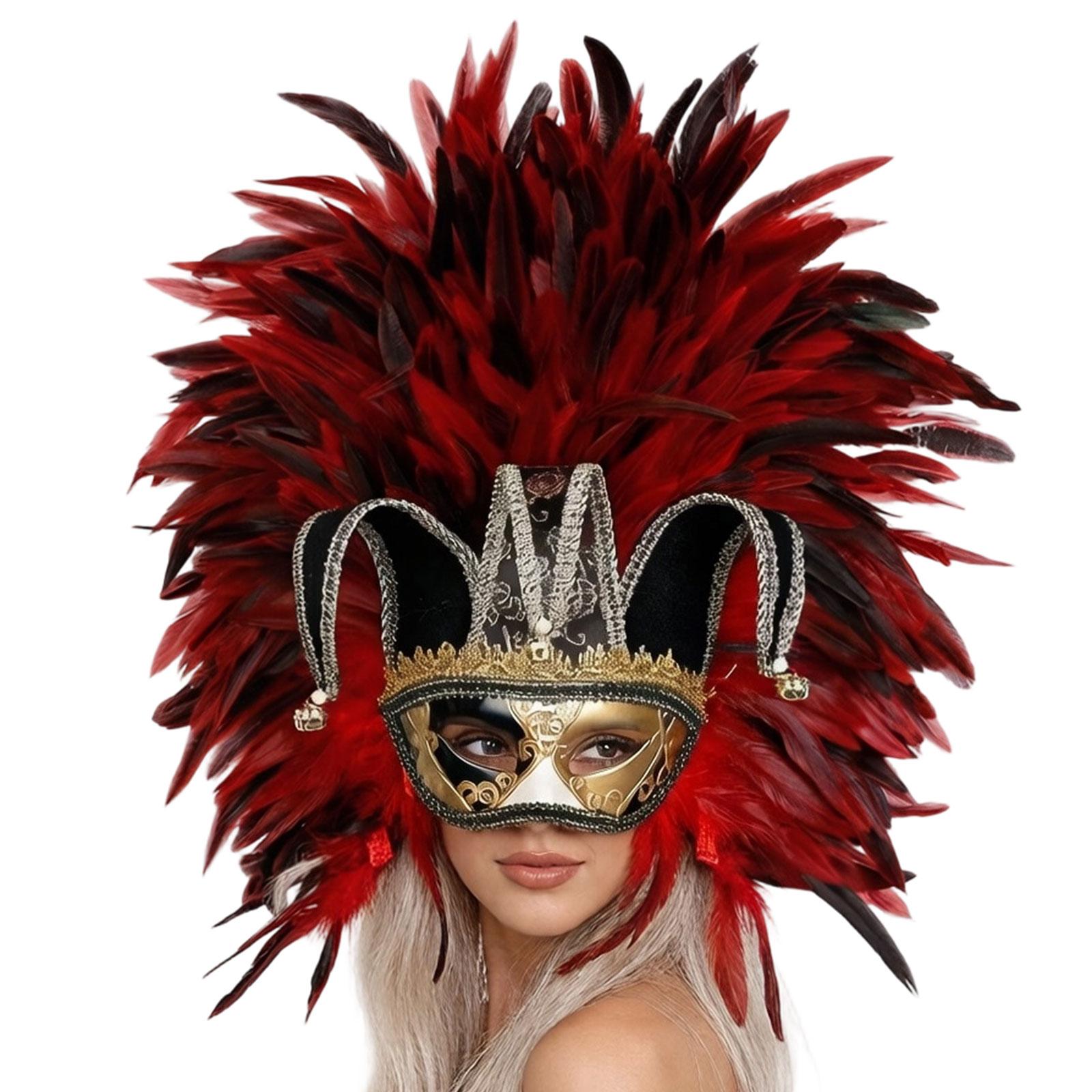 

Stylish Plastic Feather Mask For Adults Costume Accessory Perfect For Fancy Dress Parties And Stage Performances 7
