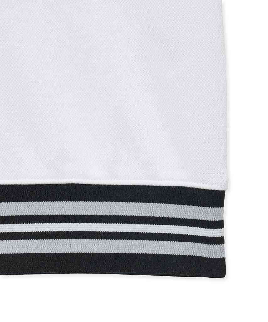 YALE Women'S Crop Banded Polo Shirt_White