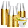25PCS Disposable Champagne Clear Plastic Cup Outdoor Picnic Cup Drinking Cup for Parties Birthdays Weddings Cocktail Party