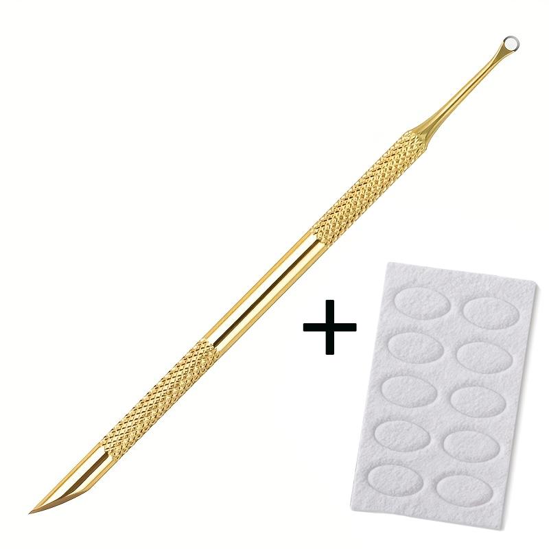 Double-Headed Stainless Steel Cuticle Remover Nail Pusher Exfoliation Prep Tool Clean Dead Skin Circle Bevel Shovel Manicure Pen