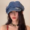 Sweet Vintage Denim Hat Y2K Women Artist Hat Casual Star Pattern Berets Cap  Outdoor