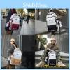 2024 New Couple Backpack Junior High School High School Simple Large Capacity Bag Female Korean Popular Colorful Bookbag Male